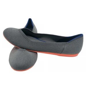 Rothy's Gray and Blue Flats with Red Soles Fit Like Size 9